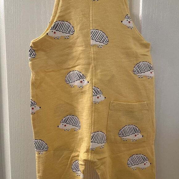 Zara Baby Yellow Hedgehog Overalls Cotton Size 9-12 Months NWOT - Picture 9 of 10